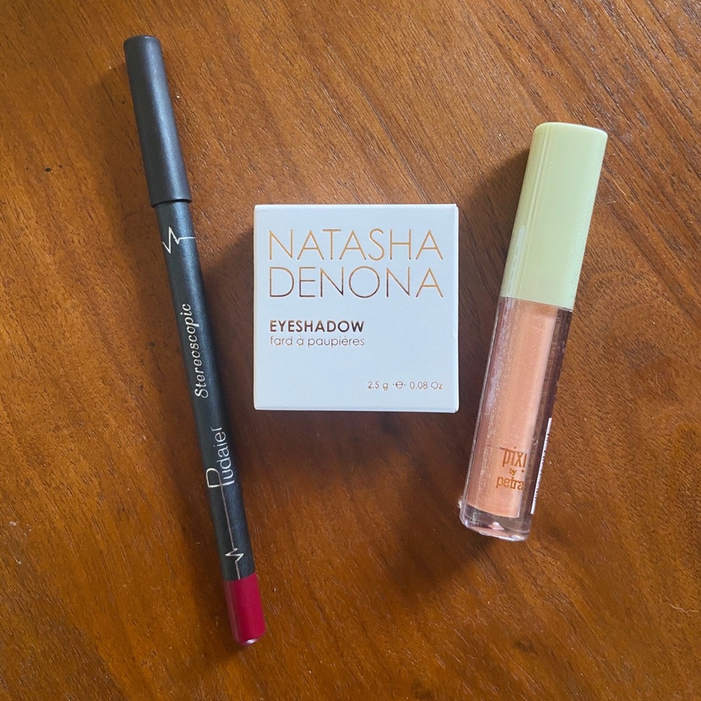 Lip & Eye Bundle Gold Eyeshadow, Lip Plump & Liner